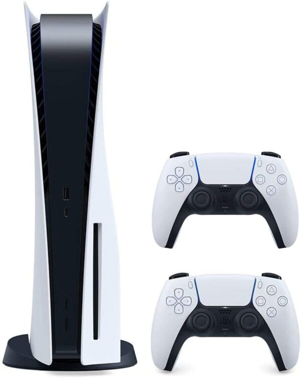 Playstation 5 Digital Console Bundle with Extra Dualsense White Controller - UAE Version